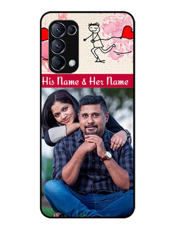 Custom Reno 5 Pro 5G Photo Printing on Glass Case  - You and Me Case Design
