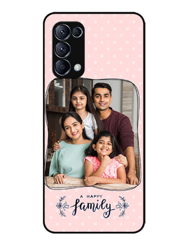Custom Reno 5 Pro 5G Custom Glass Phone Case  - Family with Dots Design