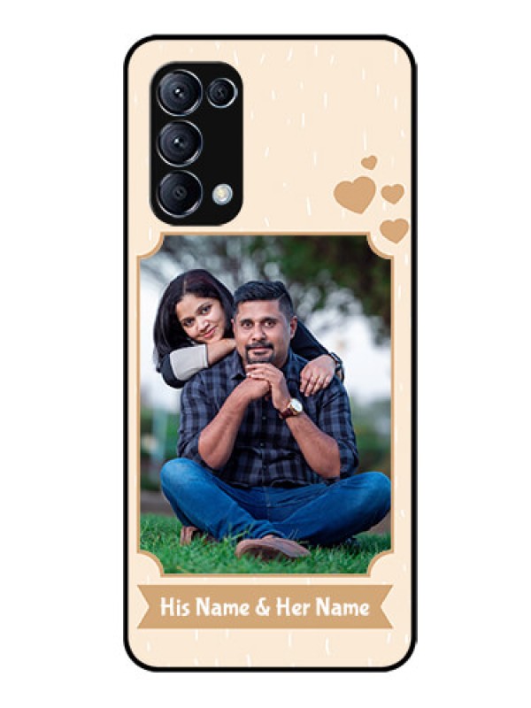 Custom Reno 5 Pro 5G Custom Glass Phone Case  - with confetti love design 