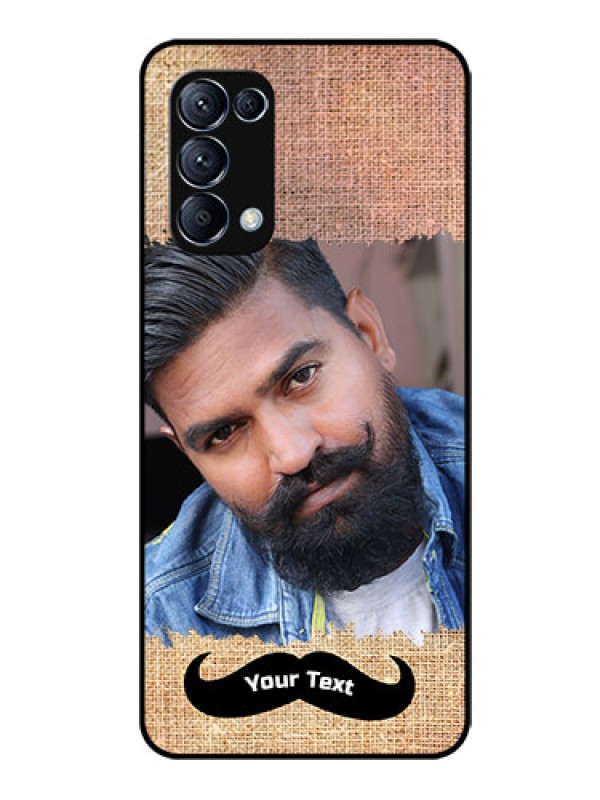 Custom Reno 5 Pro 5G Personalized Glass Phone Case  - with Texture Design