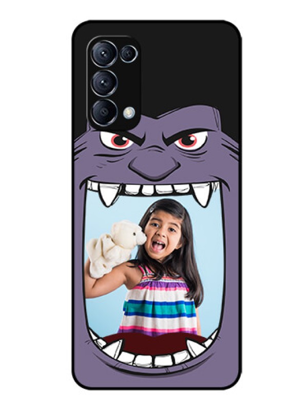 Custom Reno 5 Pro 5G Custom Glass Phone Case  - Angry Monster Design