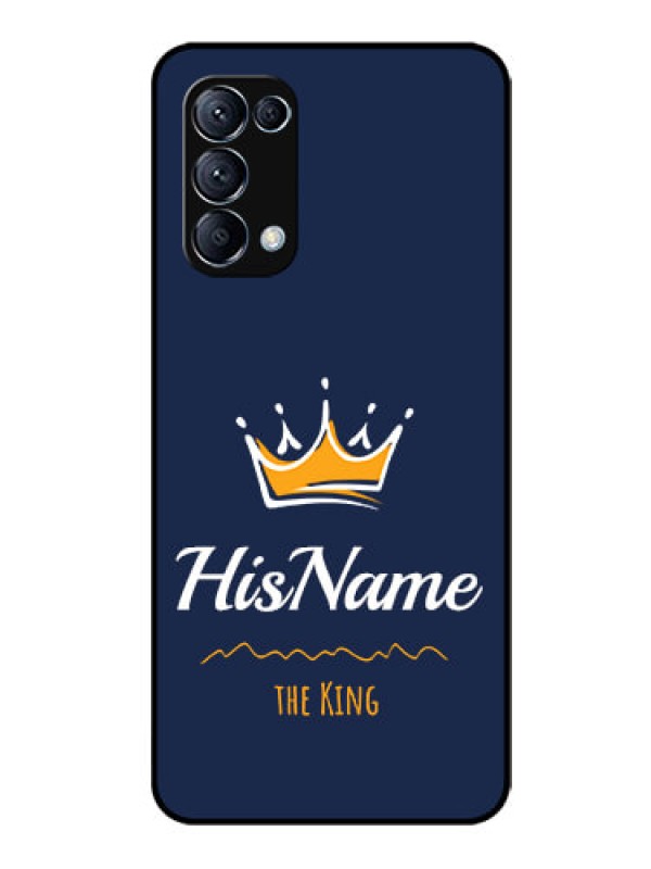 Custom Reno 5 Pro 5G Glass Phone Case King with Name