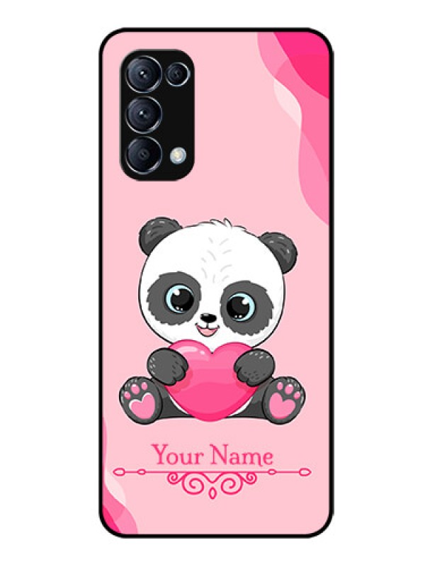Custom Oppo Reno 5 Pro 5G Custom Glass Mobile Case - Cute Panda Design