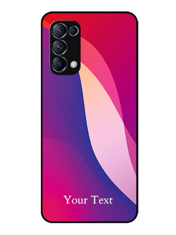 Custom Oppo Reno 5 Pro 5G Personalized Glass Phone Case - Digital abstract Overlap Design