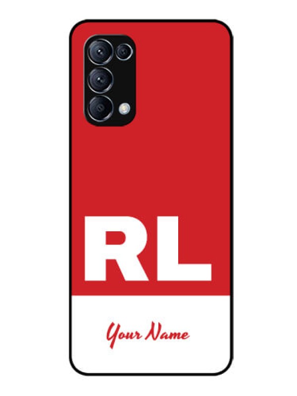 Custom Oppo Reno 5 Pro 5G Personalized Glass Phone Case - dual tone custom text Design