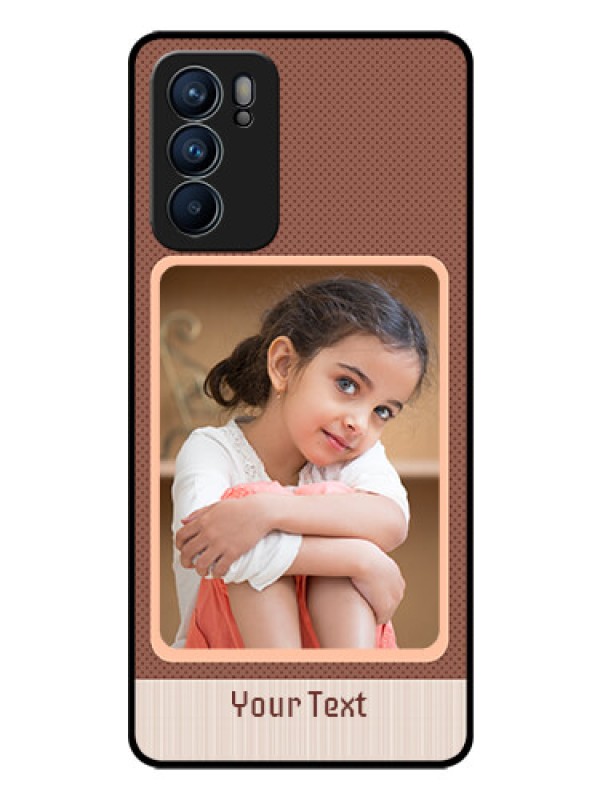 Custom Reno 6 5G Custom Glass Phone Case - Simple Pic Upload Design