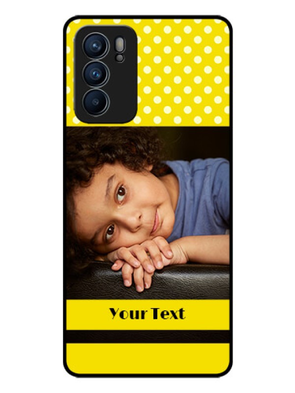 Custom Reno 6 5G Custom Glass Phone Case - Bright Yellow Case Design