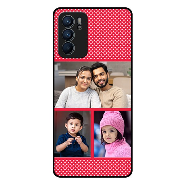 Reno 6 5G Personalized Glass Phone Case - Bulk Pic Upload Design