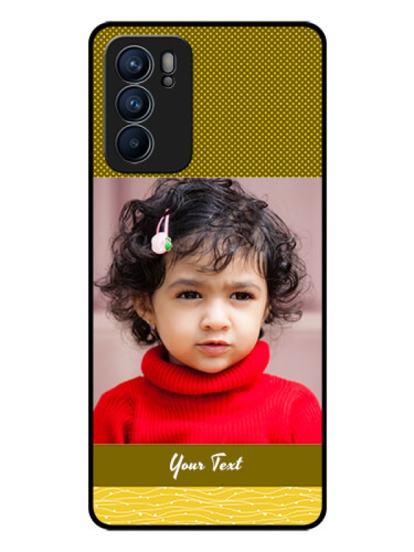 Custom Reno 6 5G Custom Glass Phone Case - Simple Green Color Design