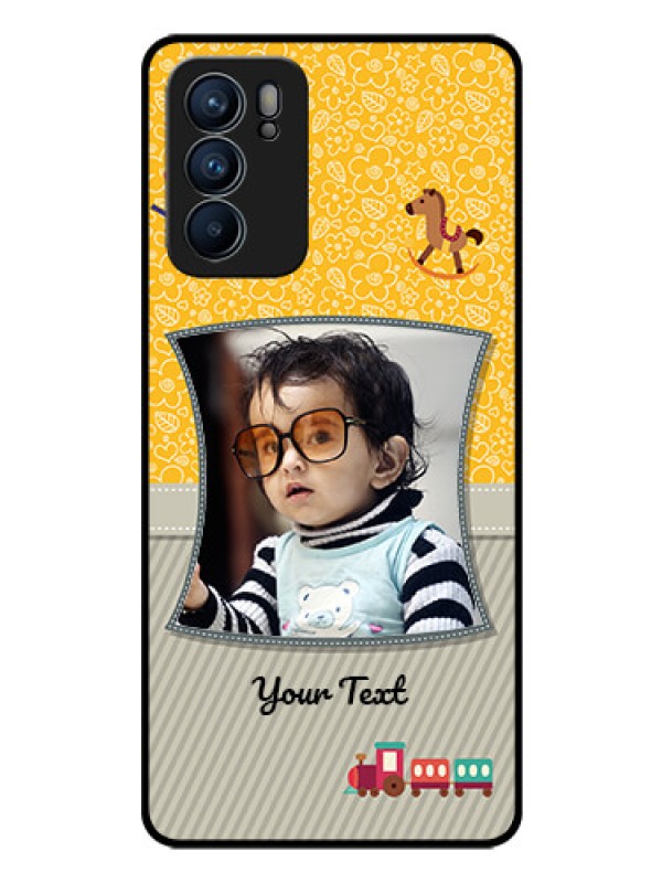 Custom Reno 6 5G Personalized Glass Phone Case - Baby Picture Upload Design