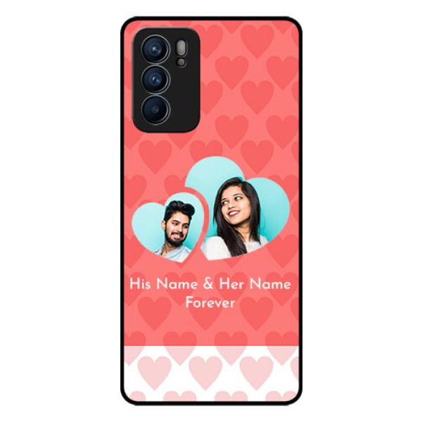 Reno 6 5G Personalized Glass Phone Case - Couple Pic Upload Design Reno 6 5G Personalized Glass Phone Case - Couple Pic Upload Design