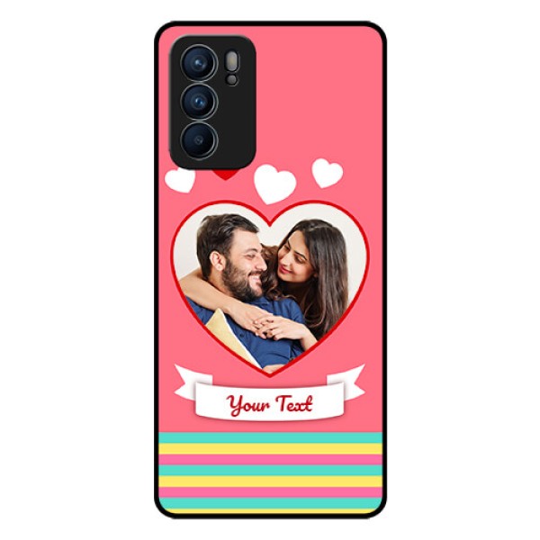 Reno 6 5G Photo Printing on Glass Case - Love Doodle Design Reno 6 5G Photo Printing on Glass Case - Love Doodle Design