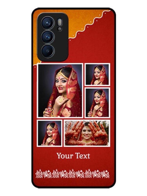 Custom Reno 6 5G Personalized Glass Phone Case - Wedding Pic Upload Design