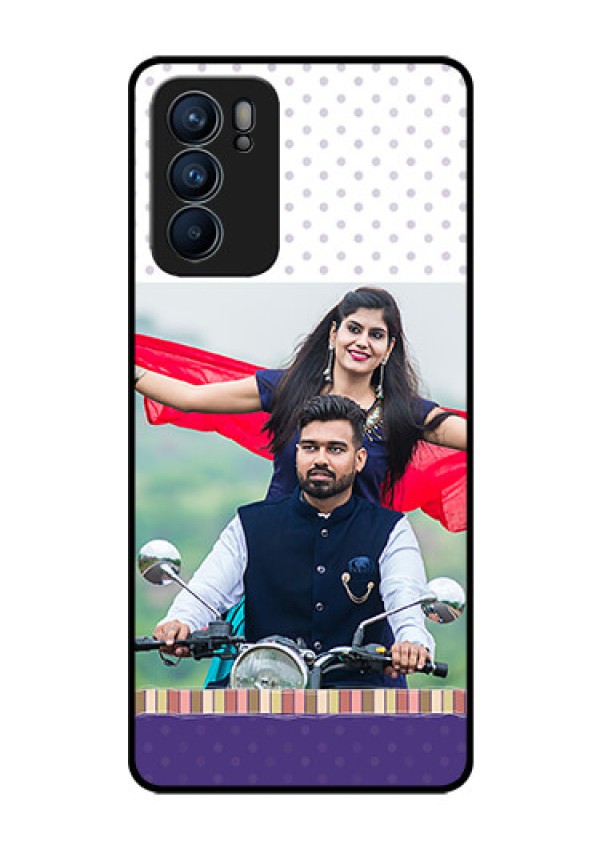 Reno 6 5G Photo Printing on Glass Case - Cute Family Design