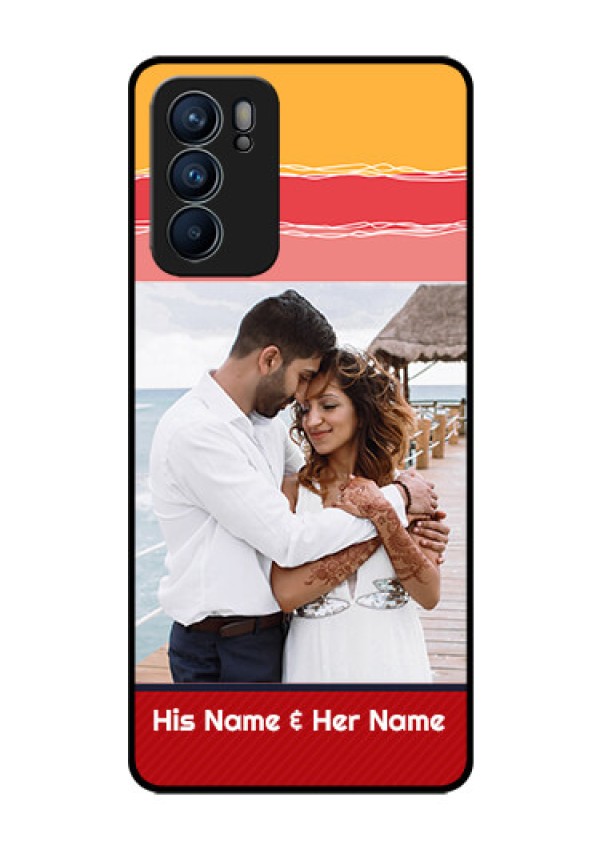 Reno 6 5G Custom Glass Mobile Case - Colorful Case Design