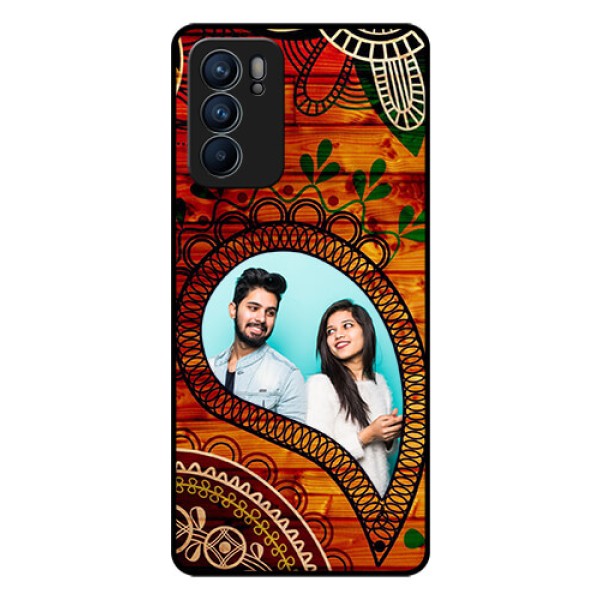Reno 6 5G Personalized Glass Phone Case - Abstract Colorful Design