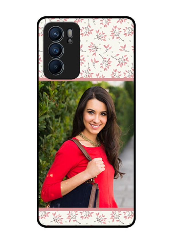 Reno 6 5G Custom Glass Phone Case - Premium Floral Design