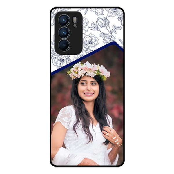 Reno 6 5G Personalized Glass Phone Case - Premium Floral Design Reno 6 5G Personalized Glass Phone Case - Premium Floral Design