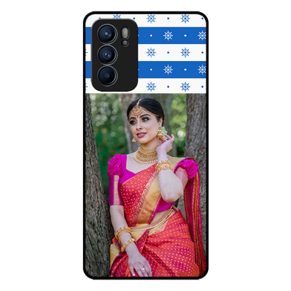 Reno 6 5G Photo Printing on Glass Case - Snow Pattern Design Reno 6 5G Photo Printing on Glass Case - Snow Pattern Design