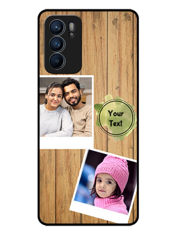 Custom Reno 6 5G Custom Glass Phone Case - Wooden Texture Design