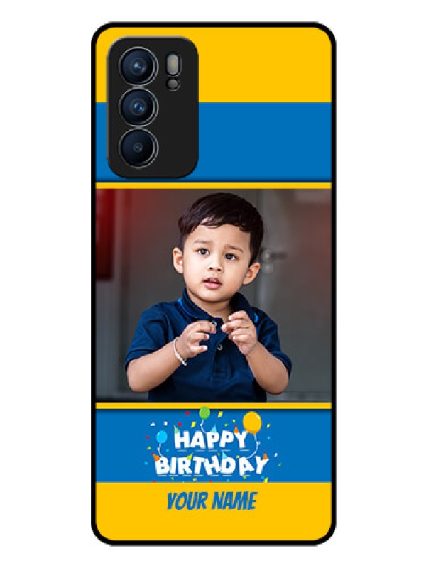 Custom Reno 6 5G Custom Glass Mobile Case - Birthday Wishes Design