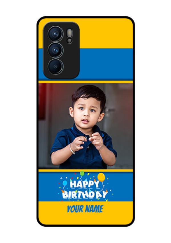 Reno 6 5G Custom Glass Mobile Case - Birthday Wishes Design