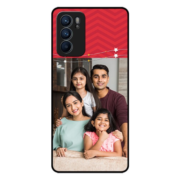 Reno 6 5G Personalized Glass Phone Case - Happy Family Design