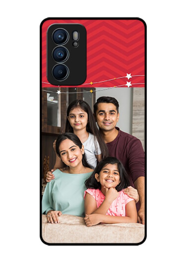 Reno 6 5G Personalized Glass Phone Case - Happy Family Design