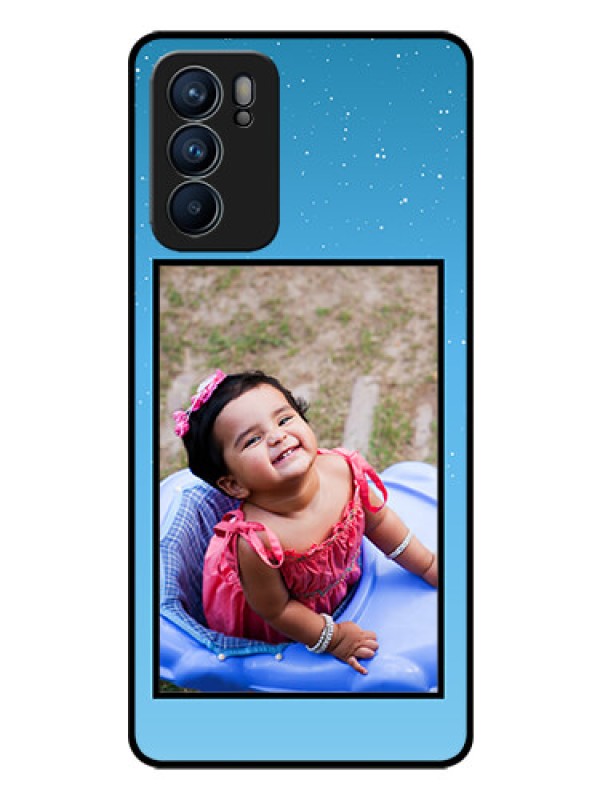 Custom Reno 6 5G Custom Glass Mobile Case - Wave Pattern Colorful Design