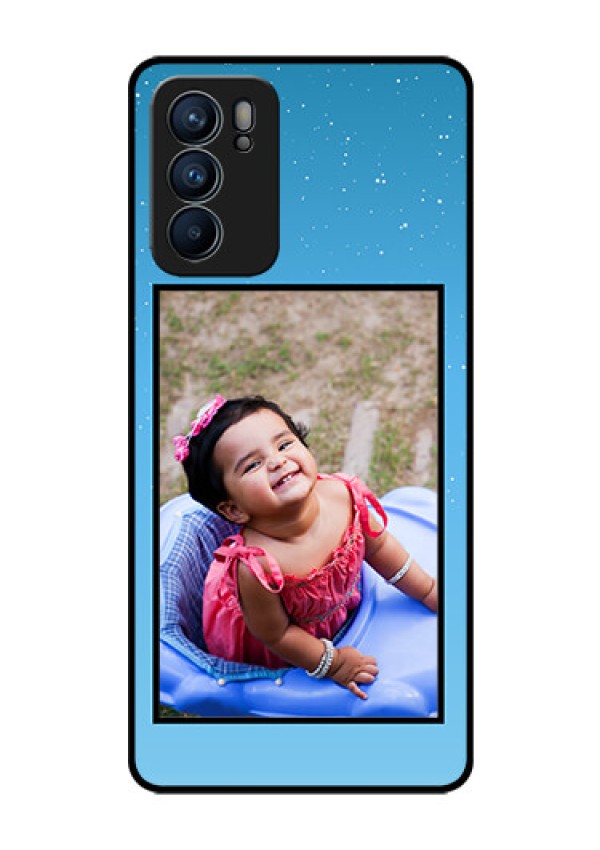 Reno 6 5G Custom Glass Mobile Case - Wave Pattern Colorful Design