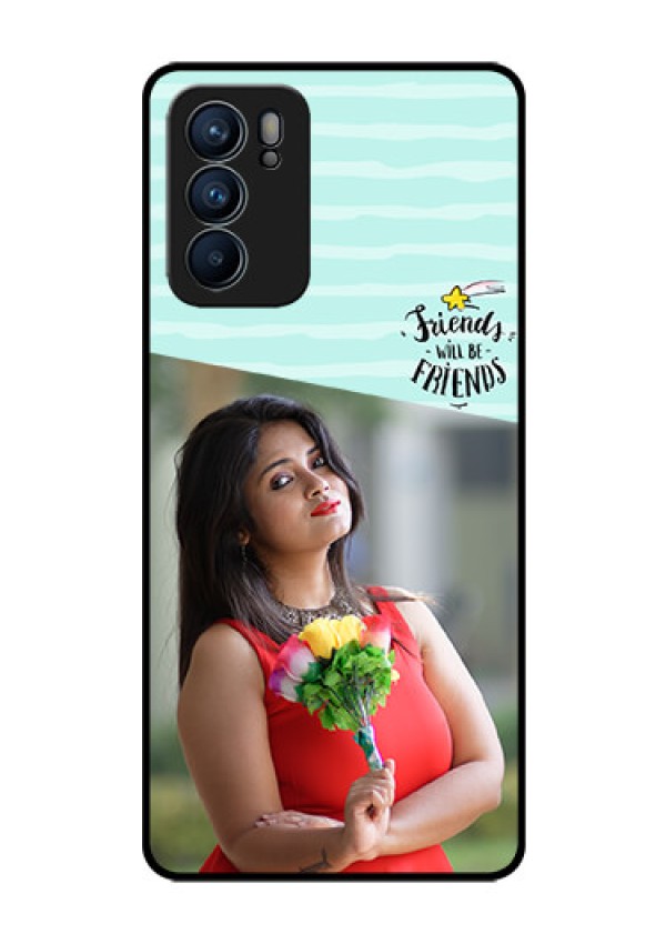 Reno 6 5G Custom Glass Phone Case - Friends Picture Icon Design