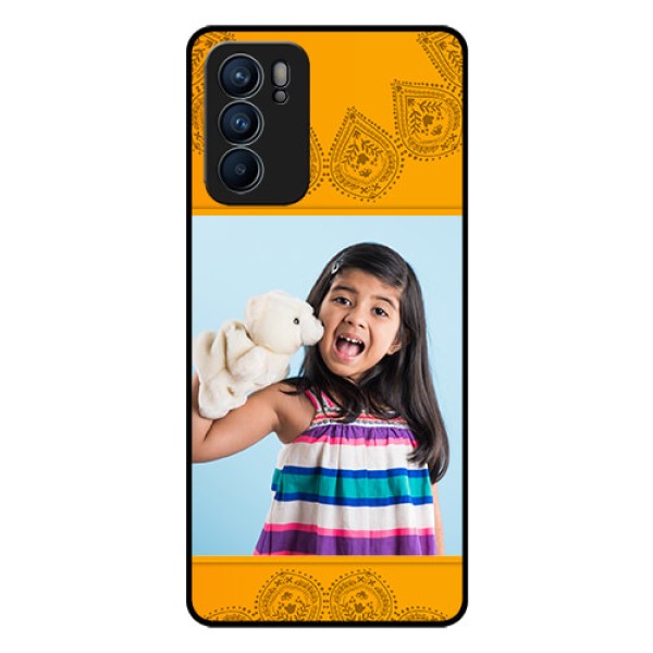 Reno 6 5G Personalized Glass Phone Case - Photo Wedding Design 