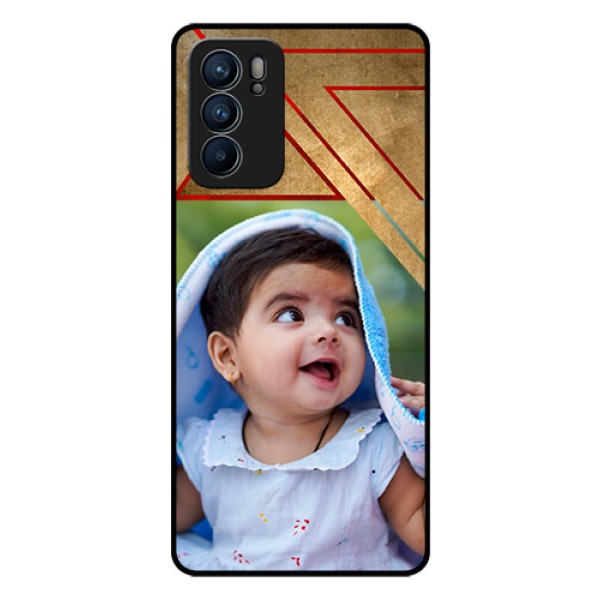 Reno 6 5G Personalized Glass Phone Case - Gradient Abstract Texture Design Reno 6 5G Personalized Glass Phone Case - Gradient Abstract Texture Design
