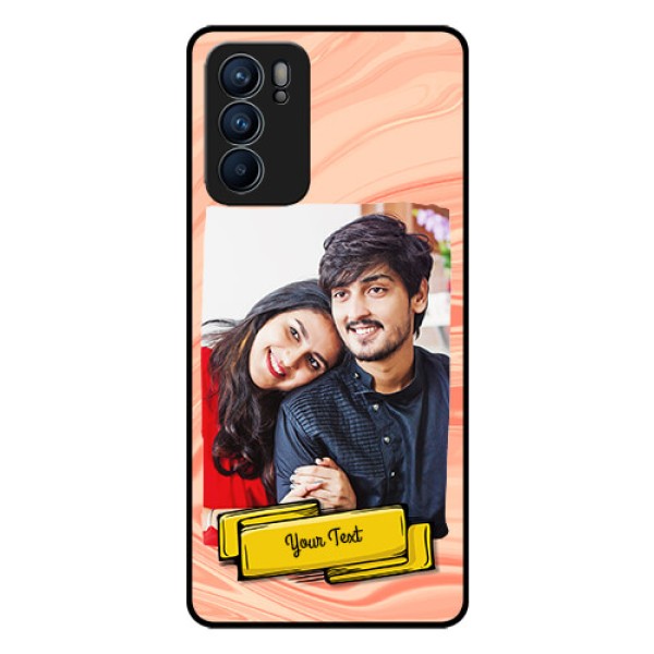 Reno 6 5G Personalized Glass Phone Case - Marble Texture Design Reno 6 5G Personalized Glass Phone Case - Marble Texture Design