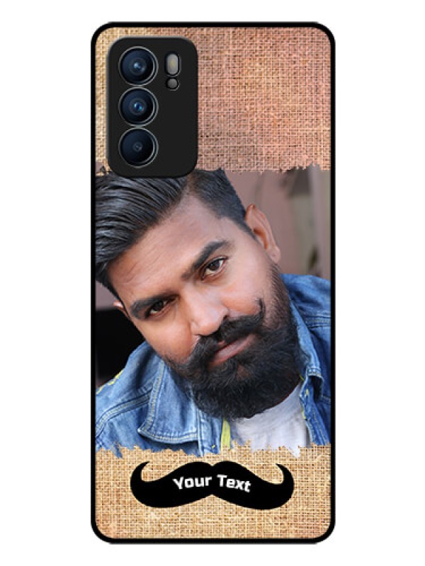 Custom Reno 6 5G Personalized Glass Phone Case - with Texture Design