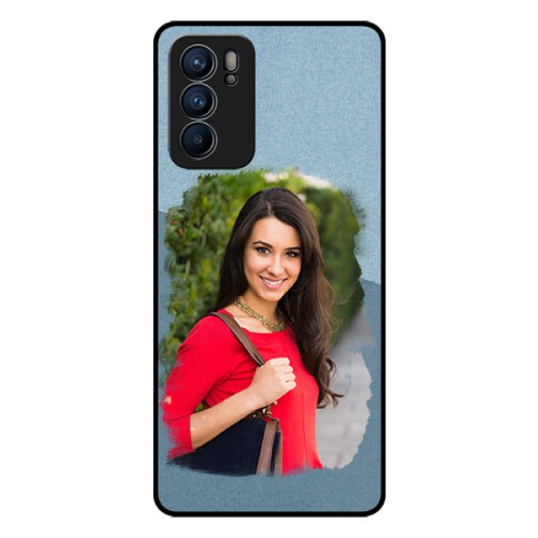 Reno 6 5G Custom Glass Mobile Case - Grunge Line Art Design