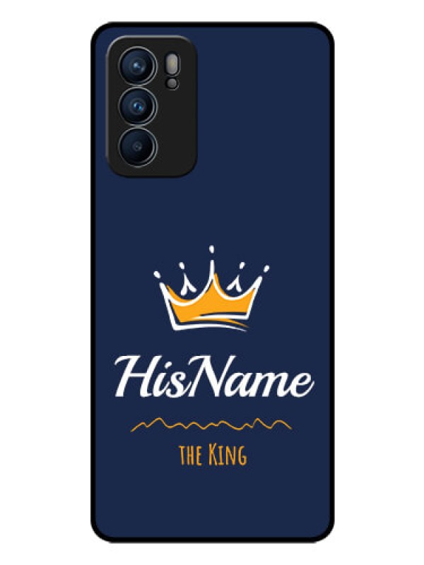 Custom Reno 6 5G Glass Phone Case King with Name