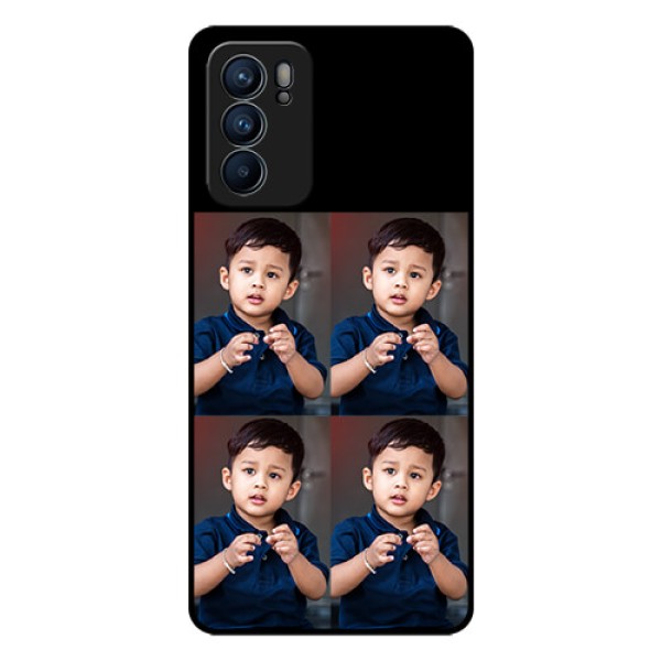 Reno 6 5G 4 Image Holder on Glass Mobile Cover