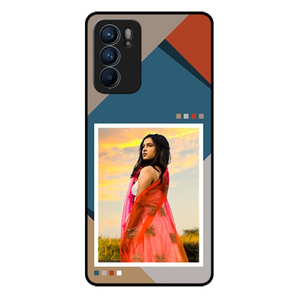 Oppo Reno 6 5G Personalized Glass Phone Case - Retro color pallet Design Oppo Reno 6 5G Personalized Glass Phone Case - Retro color pallet Design