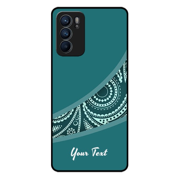 Oppo Reno 6 5G Photo Printing on Glass Case - semi visible floral Design