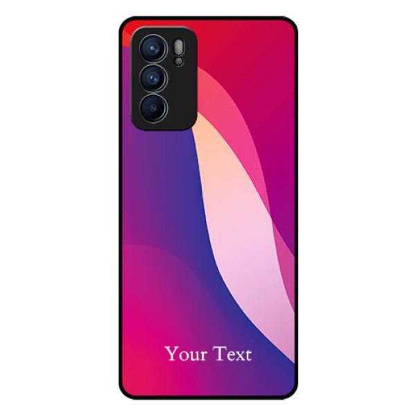 Oppo Reno 6 5G Personalized Glass Phone Case - Digital abstract Overlap Design Oppo Reno 6 5G Personalized Glass Phone Case - Digital abstract Overlap Design