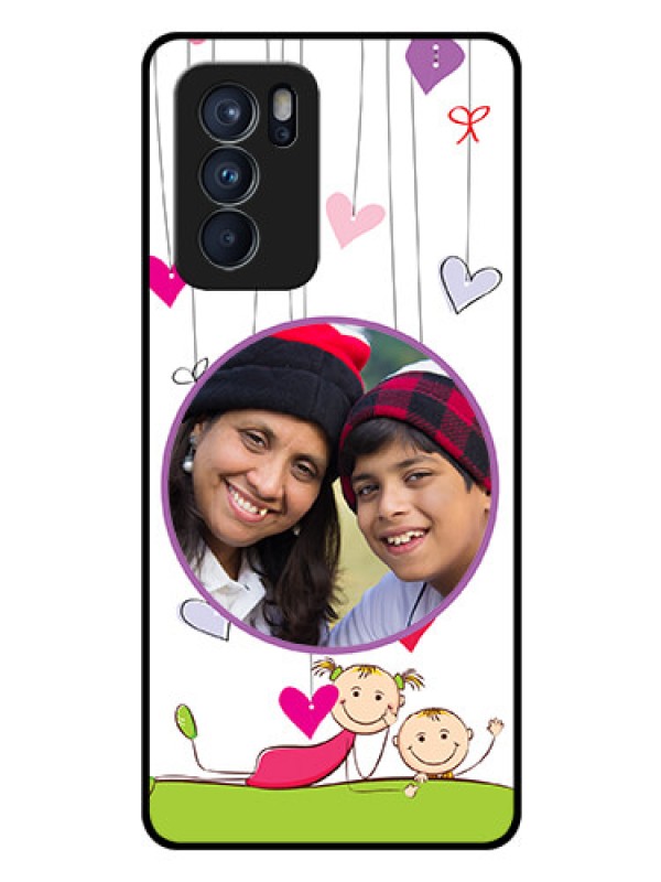 Custom Reno 6 Pro 5G Photo Printing on Glass Case - Cute Kids Phone Case Design