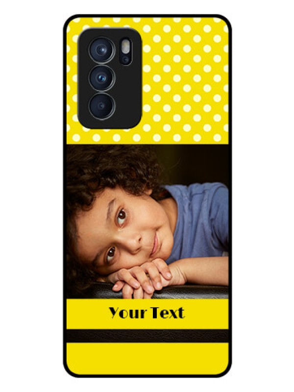 Custom Reno 6 Pro 5G Custom Glass Phone Case - Bright Yellow Case Design