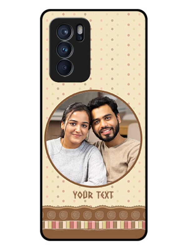 Custom Reno 6 Pro 5G Custom Glass Mobile Case - Brown Dotted Mobile Case Design