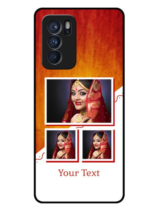 Custom Reno 6 Pro 5G Custom Glass Phone Case - Wedding Memories Design 