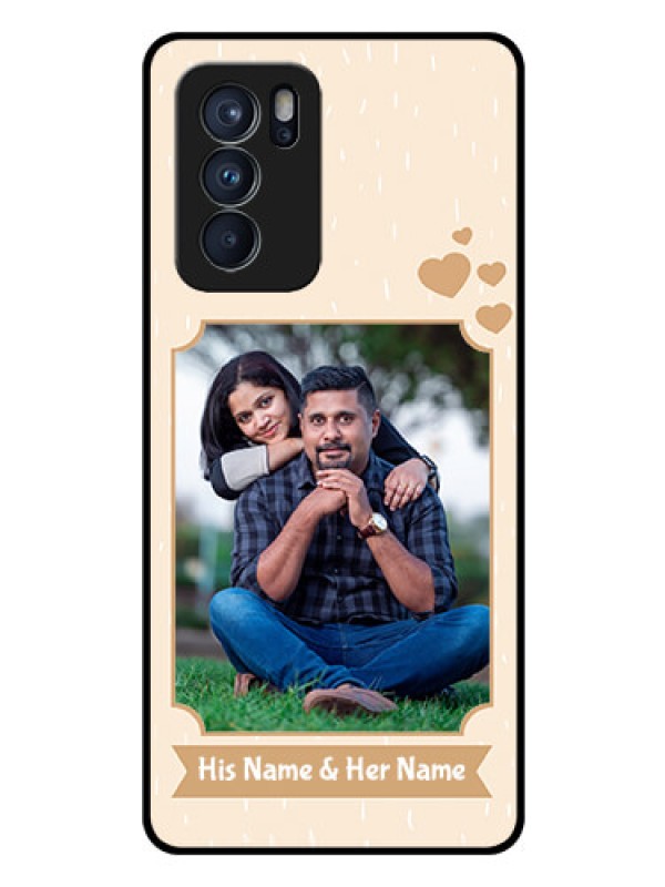 Custom Reno 6 Pro 5G Custom Glass Phone Case - with confetti love design 