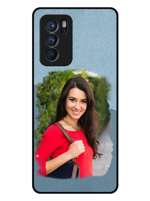 Custom Reno 6 Pro 5G Custom Glass Mobile Case - Grunge Line Art Design