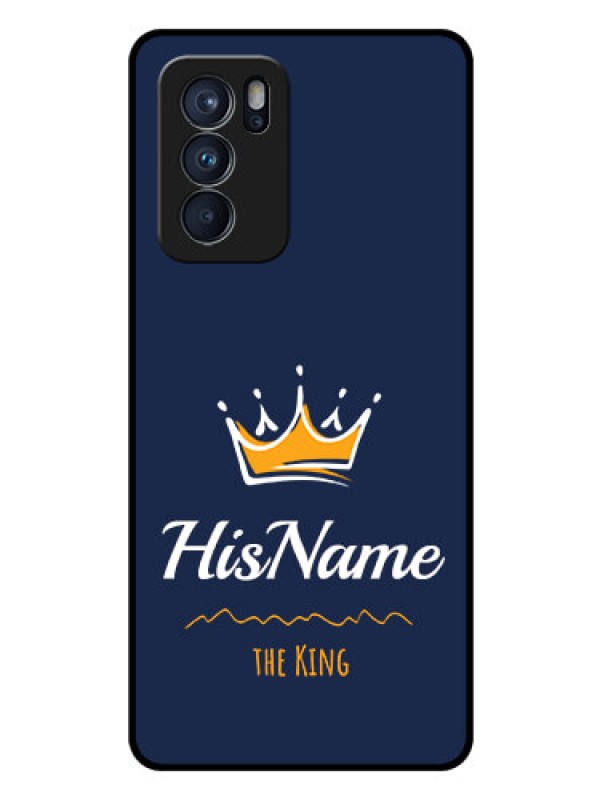Custom Reno 6 Pro 5G Glass Phone Case King with Name