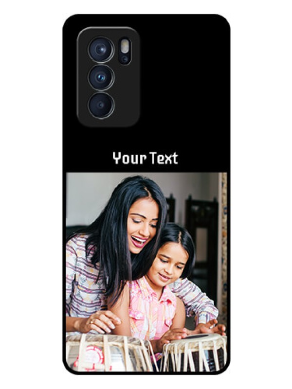 Custom Reno 6 Pro 5G Photo with Name on Glass Phone Case