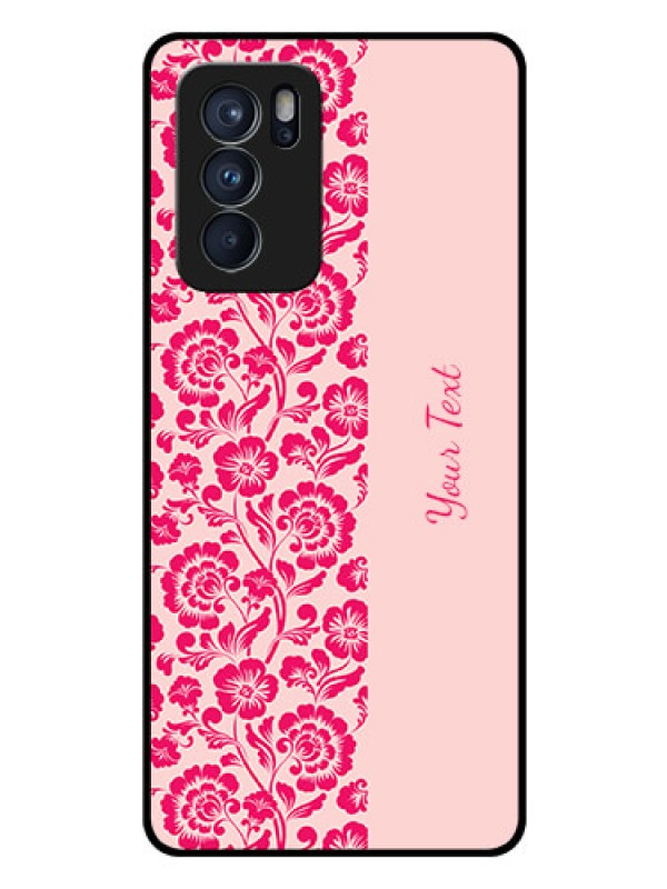 Custom Oppo Reno 6 Pro 5G Custom Glass Phone Case - Attractive Floral Pattern Design